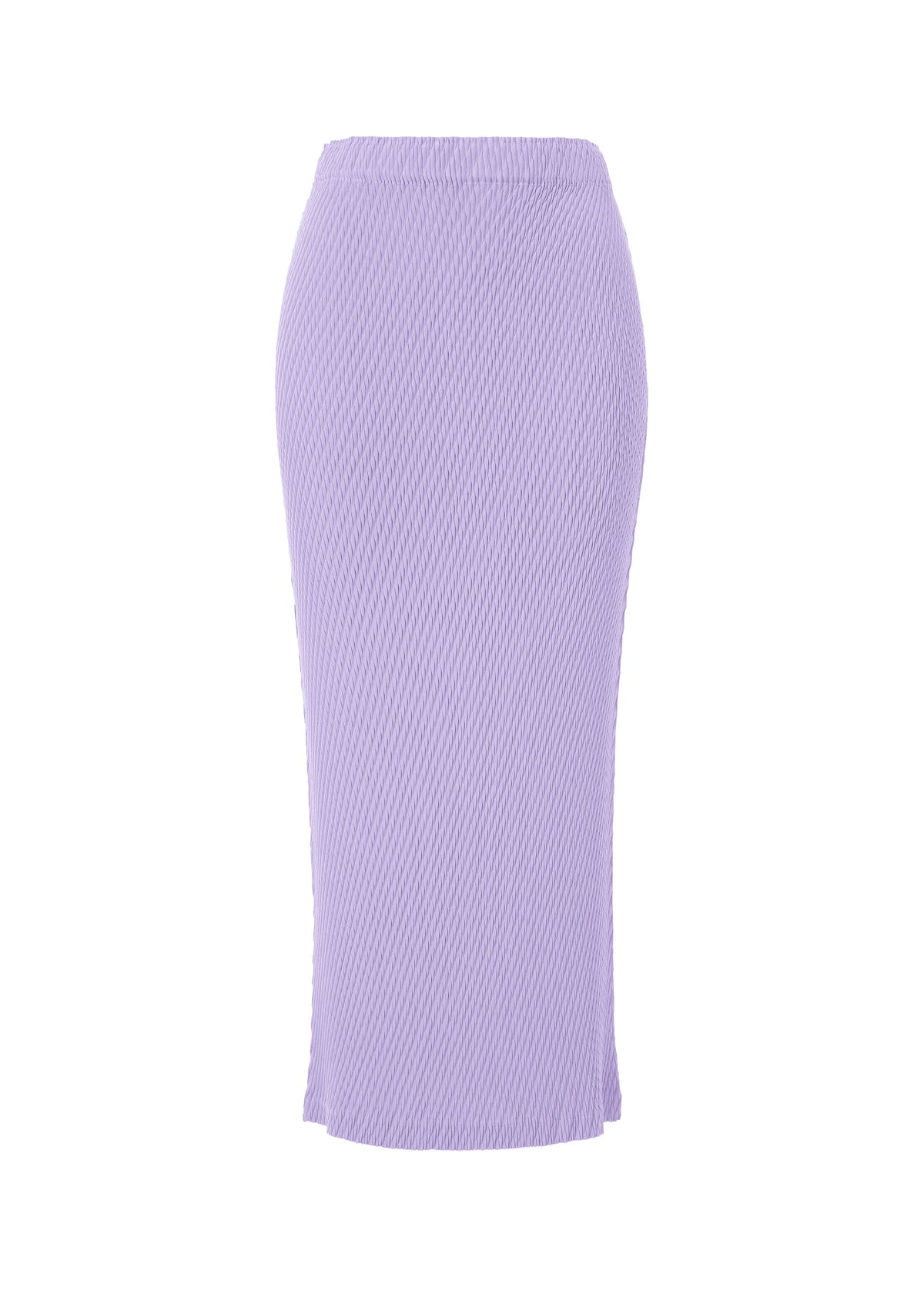 A product shot of the ISSEY MIYAKE RHOMBUS PLEATS skirt in purple (81).