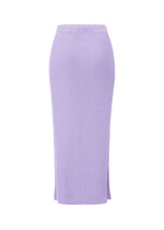 A detail shot of the ISSEY MIYAKE RHOMBUS PLEATS skirt.