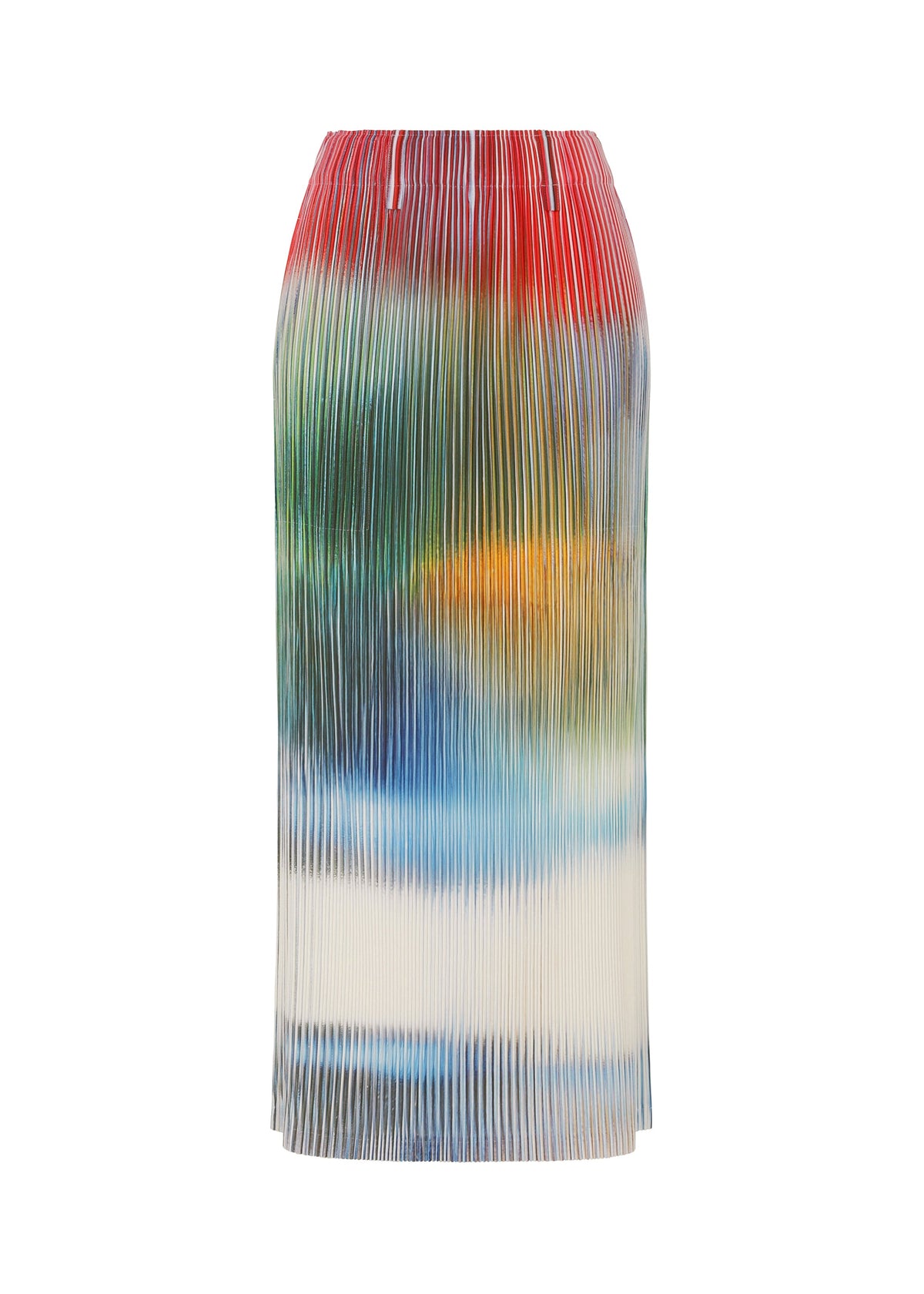 A product shot of the ISSEY MIYAKE OBSCURE PLEATS clothing in multi color (99).