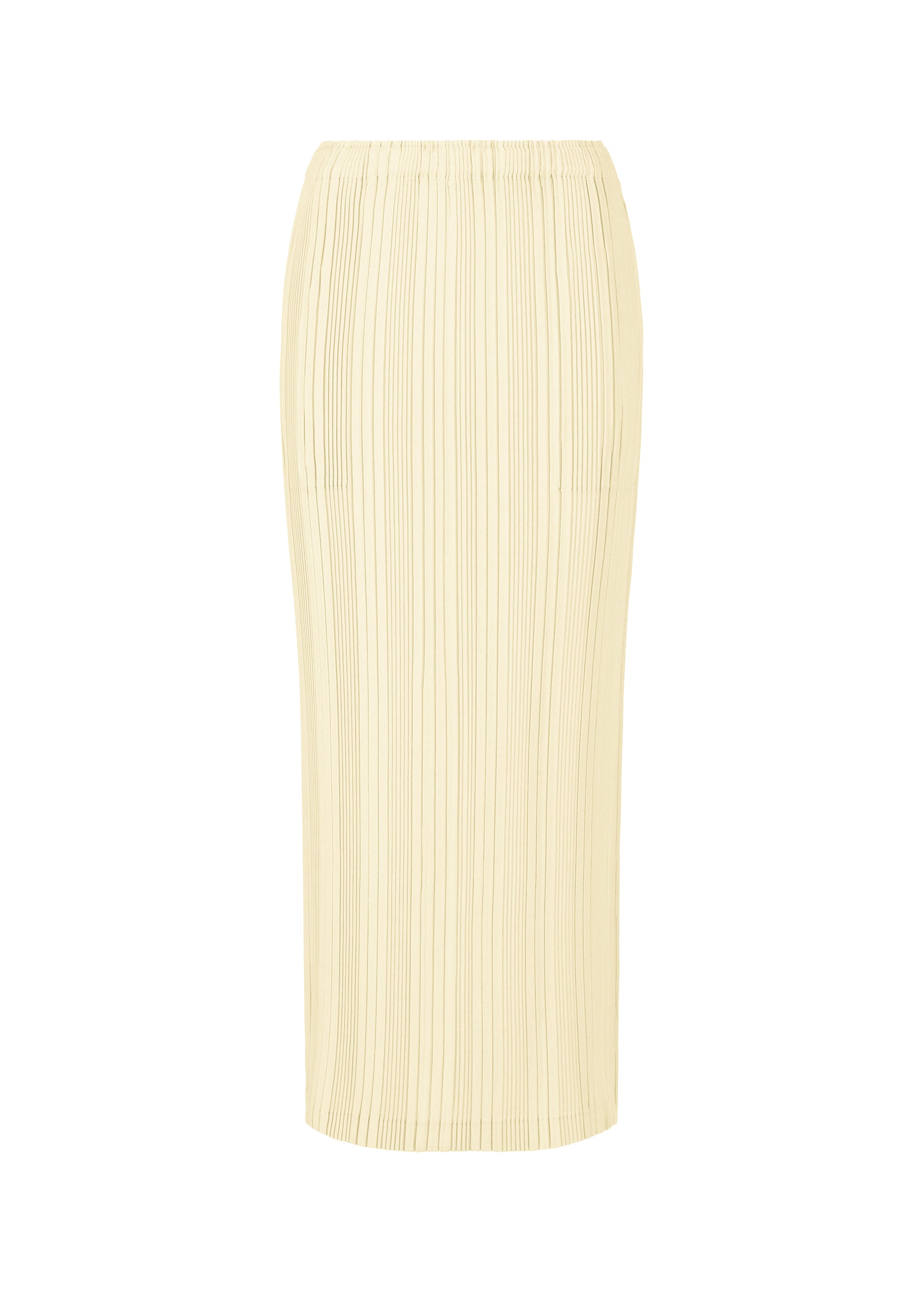 LINEN LIKE RIB PLEATS Skirt Ivory