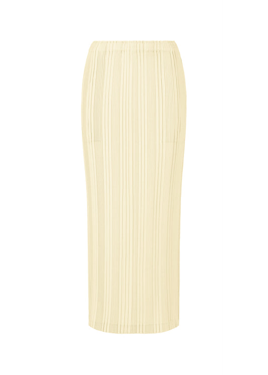 LINEN LIKE RIB PLEATS Skirt Ivory