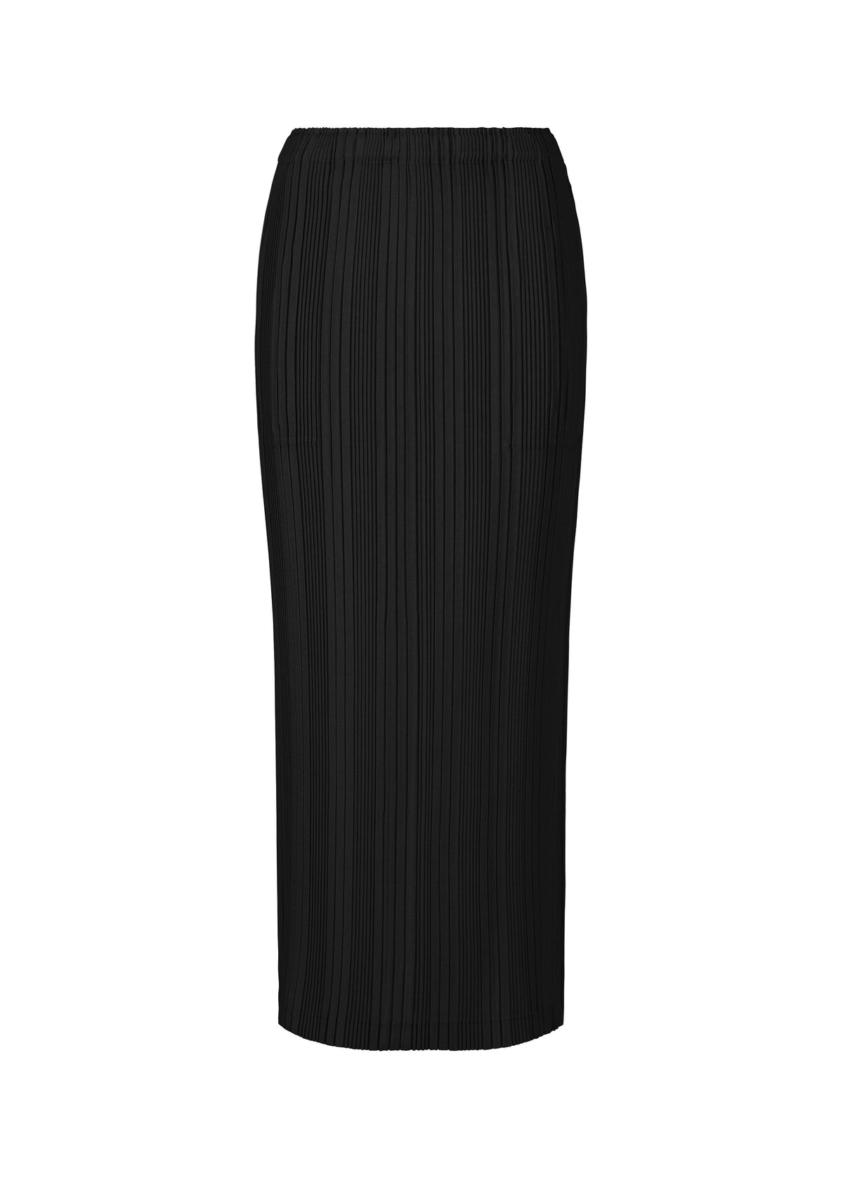 LINEN LIKE RIB PLEATS Skirt Black