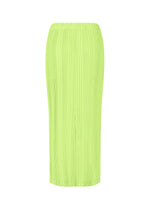 LINEN LIKE RIB PLEATS Skirt Black
