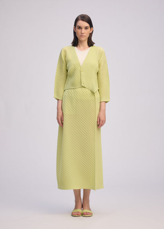 PLASTER PLEATS SOLID Skirt Light Green