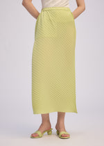 PLASTER PLEATS SOLID Skirt Light Green