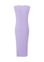 A detail shot of the ISSEY MIYAKE RHOMBUS PLEATS dress.