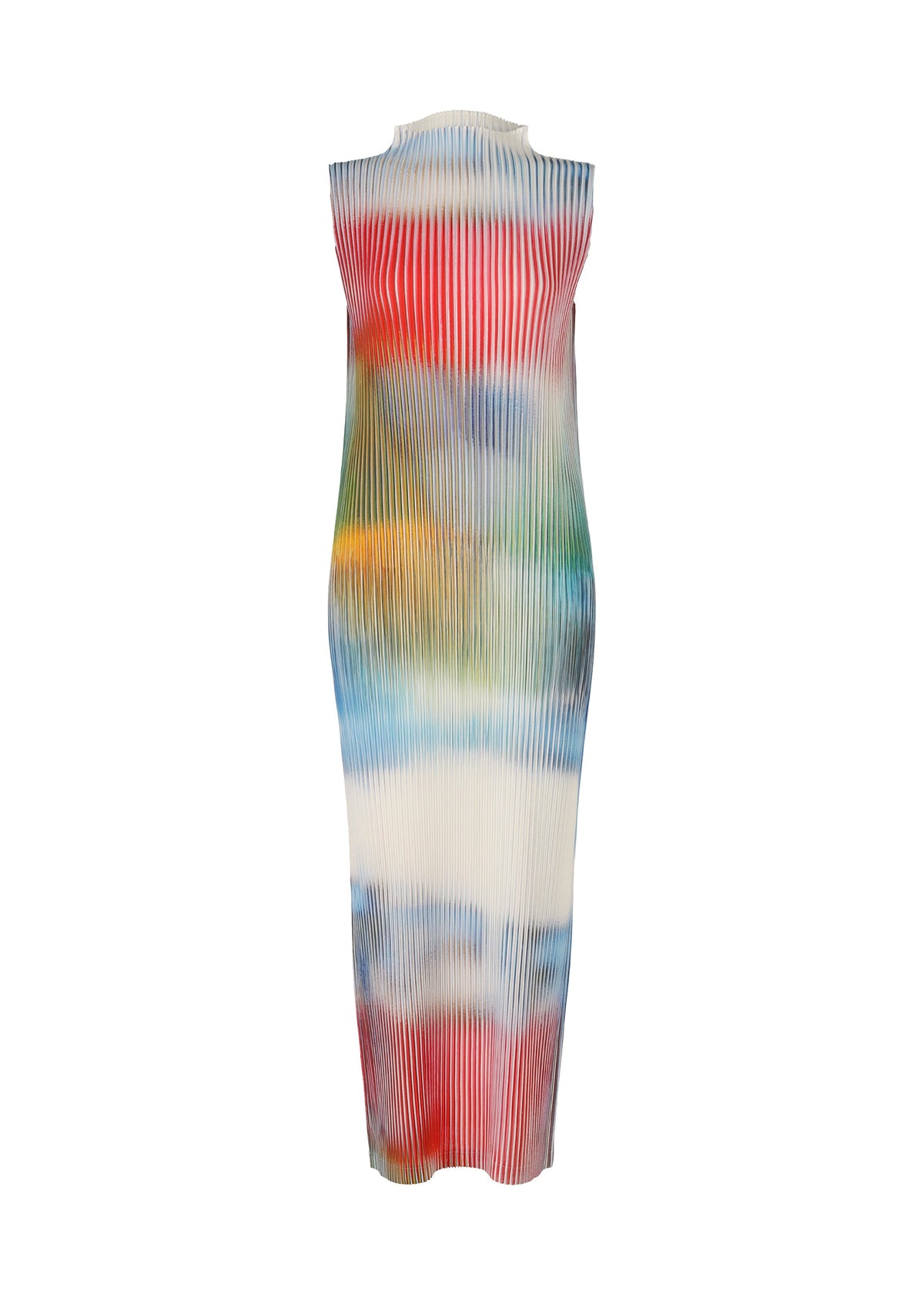 A product shot of the ISSEY MIYAKE OBSCURE PLEATS clothing in multi color (99).