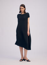 PLASTER PLEATS SOLID Dress Black