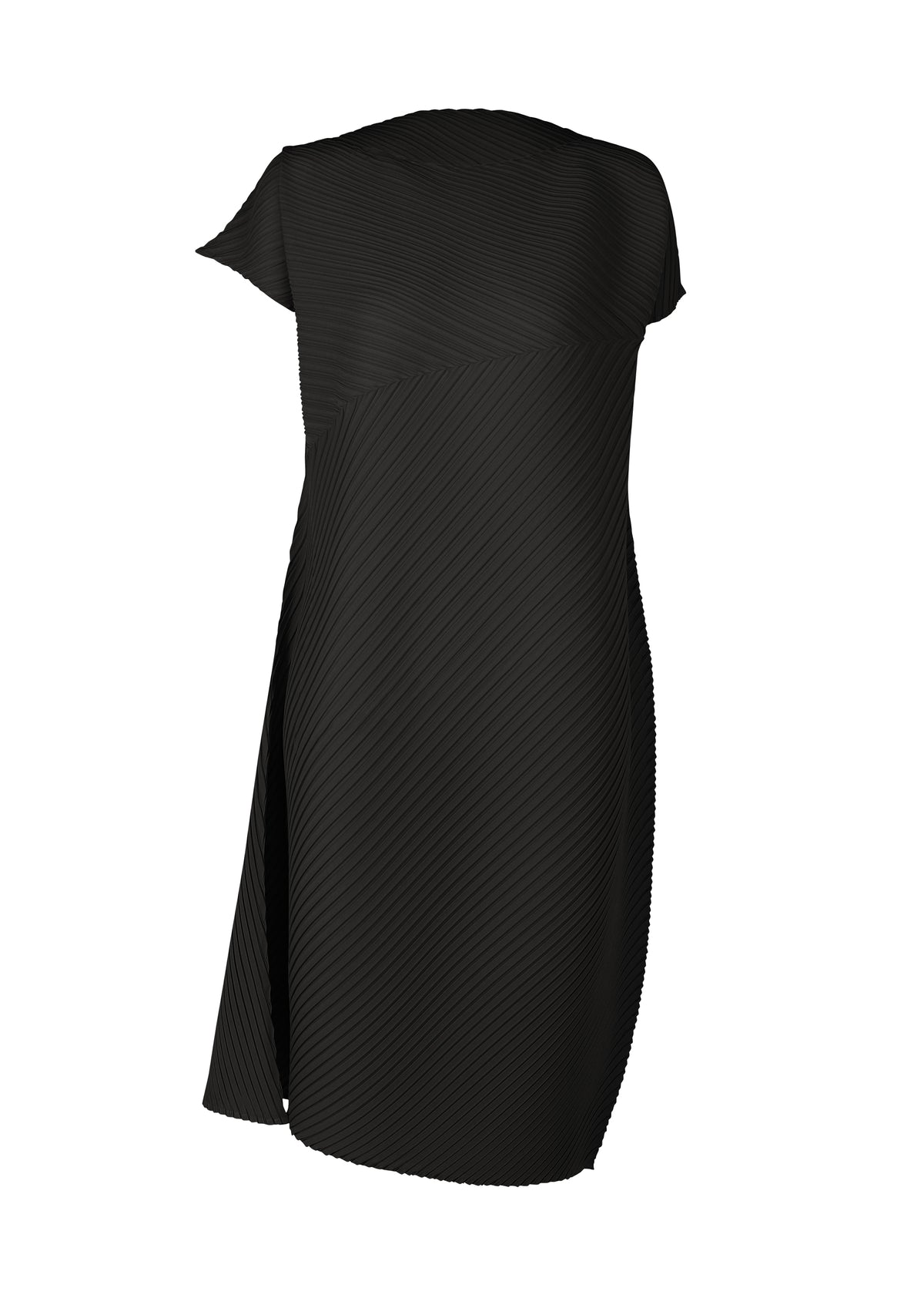 PLASTER PLEATS SOLID Dress Black