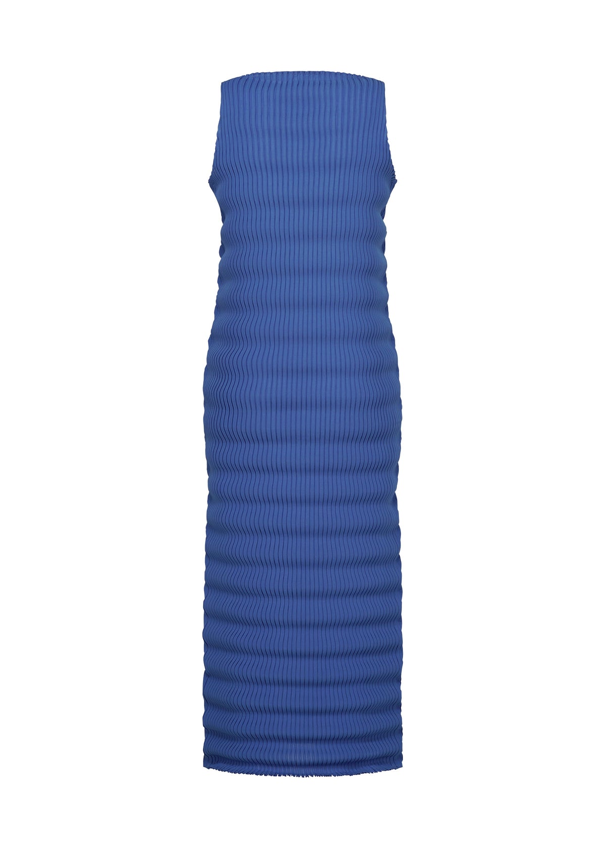 A detail shot of the ISSEY MIYAKE SPRING PLEATS dress.