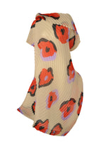 A product shot of the ISSEY MIYAKE VERVE dress in beige-hued (46).