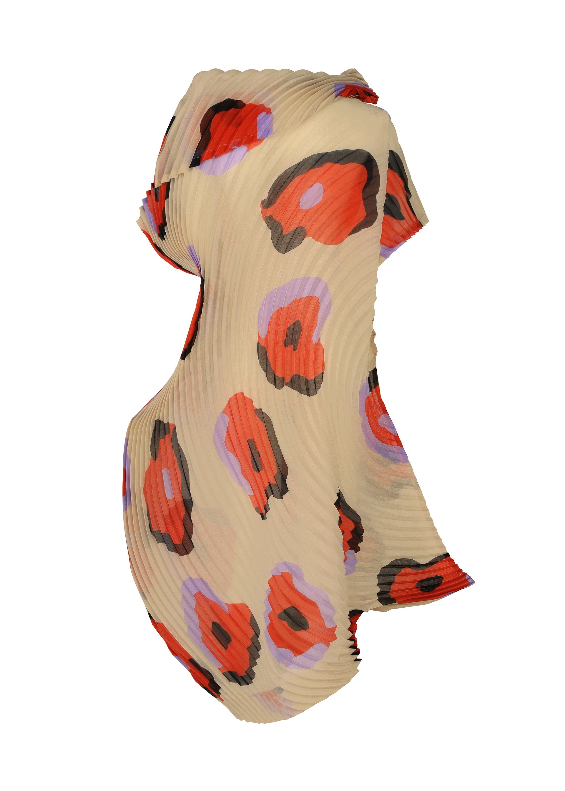 A detail shot of the ISSEY MIYAKE VERVE dress.