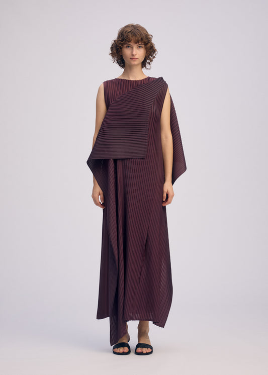 PLEATED ON PLEATS Dress Light Grey