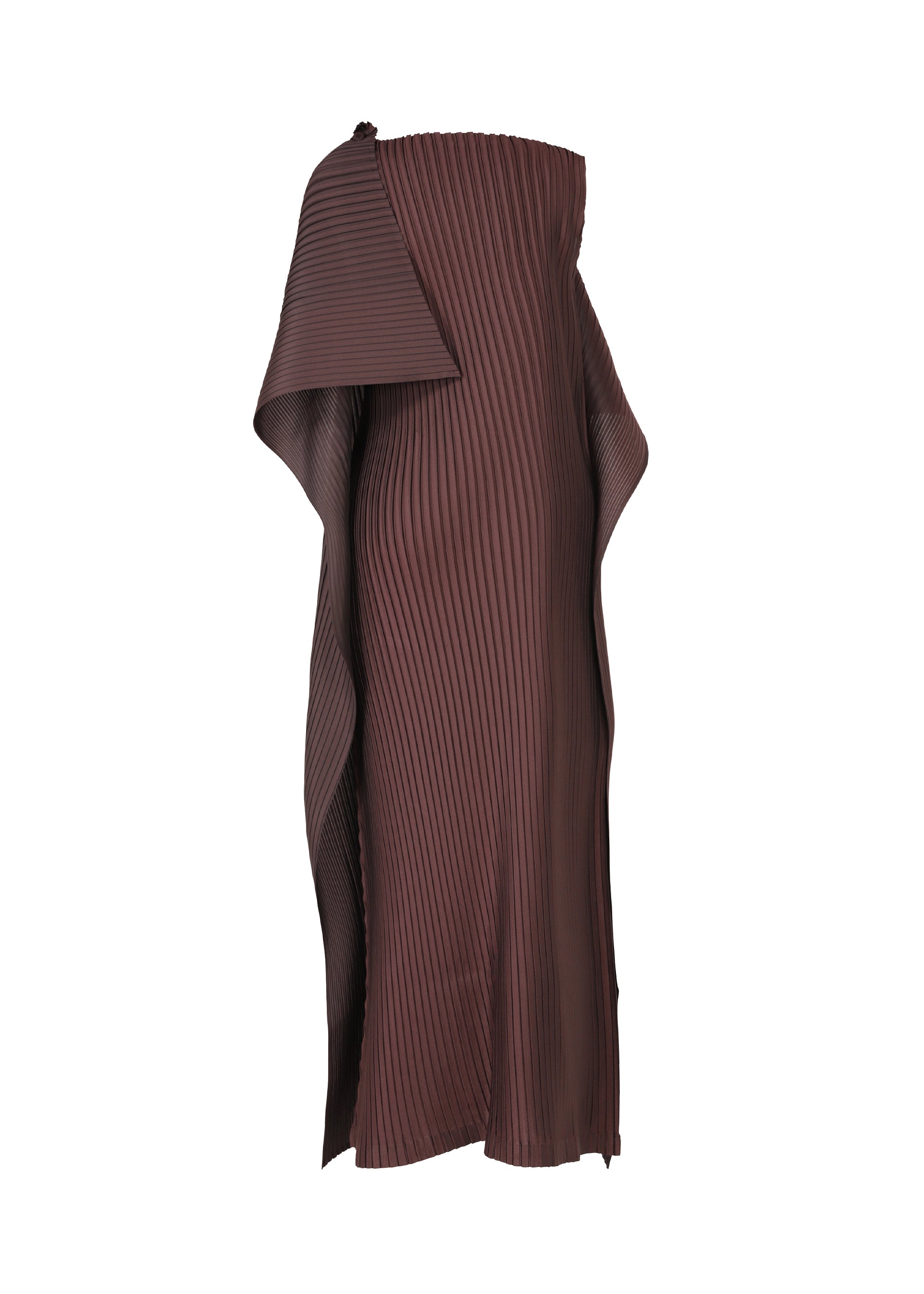 PLEATED ON PLEATS Dress Light Grey