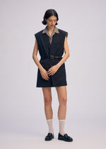 A model wears the ISSEY MIYAKE PALINDROME jumpsuit.