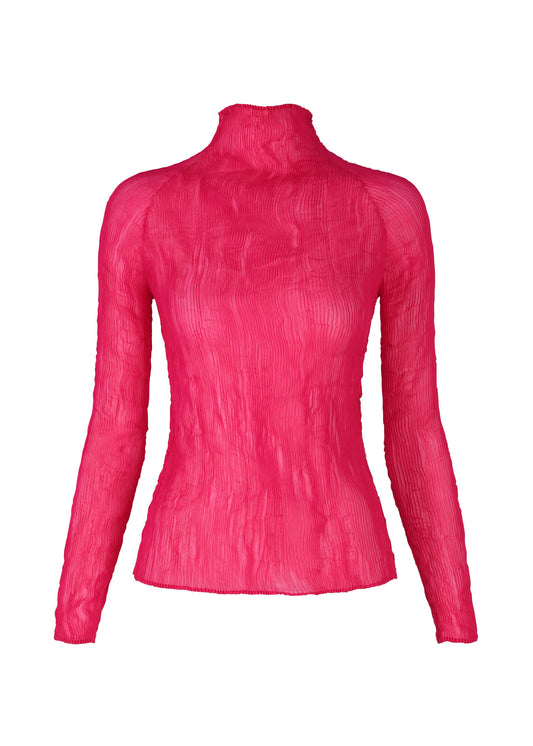 A product shot of the ISSEY MIYAKE CHIFFON TWIST 1 clothing in pink robin (23).