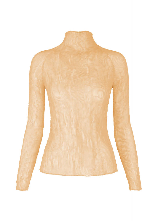 A product shot of the ISSEY MIYAKE CHIFFON TWIST 1 clothing in chukar beige (42).