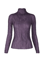 A product shot of the ISSEY MIYAKE CHIFFON TWIST 2 shirt in dark purple (82).
