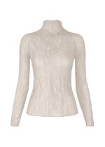 A product shot of the ISSEY MIYAKE CHIFFON TWIST 3 top in light grey (11).