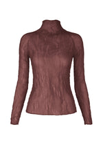 A product shot of the ISSEY MIYAKE CHIFFON TWIST 3 top in burgundy (85).