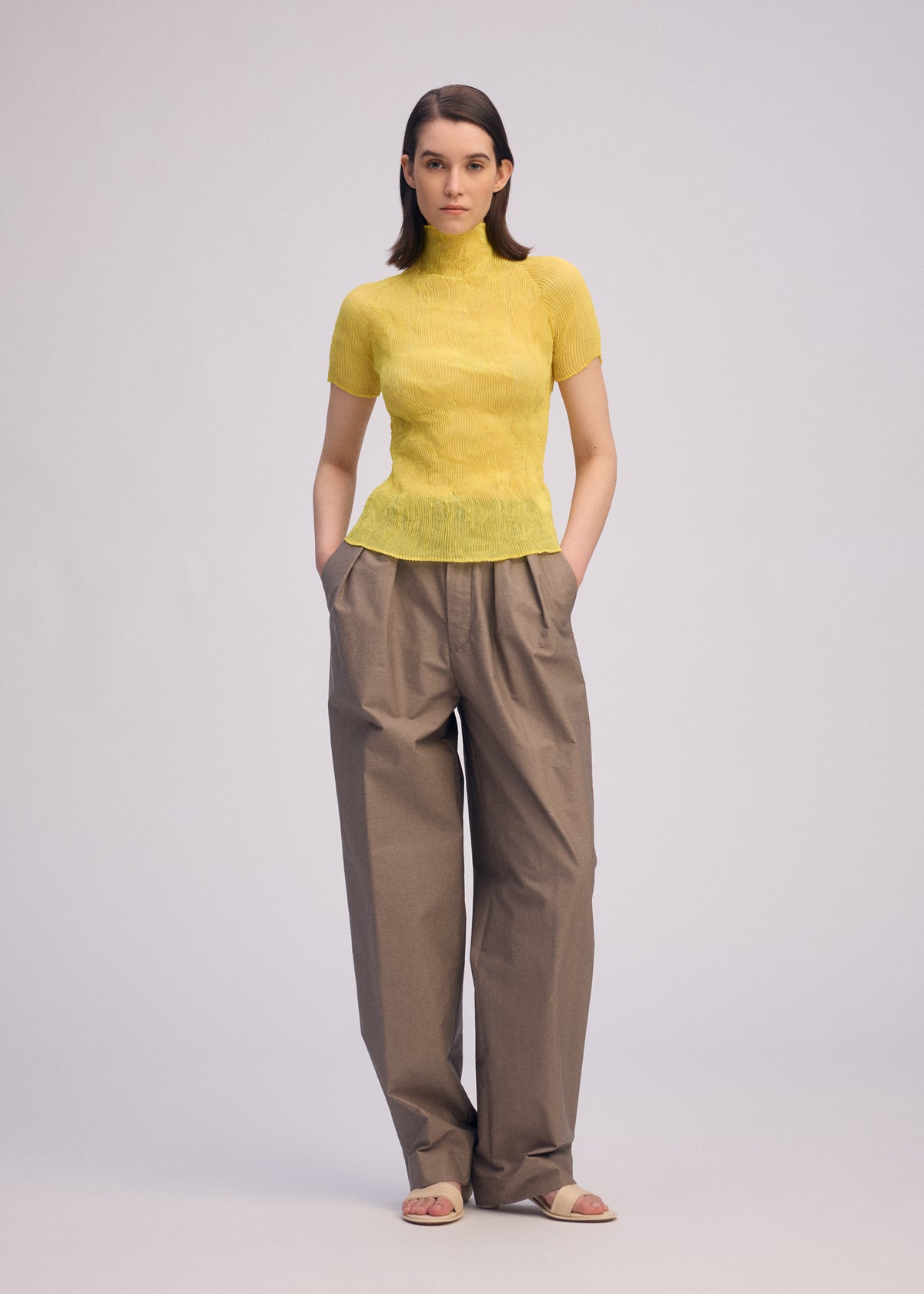 CHIFFON TWIST 3 Top Light Grey