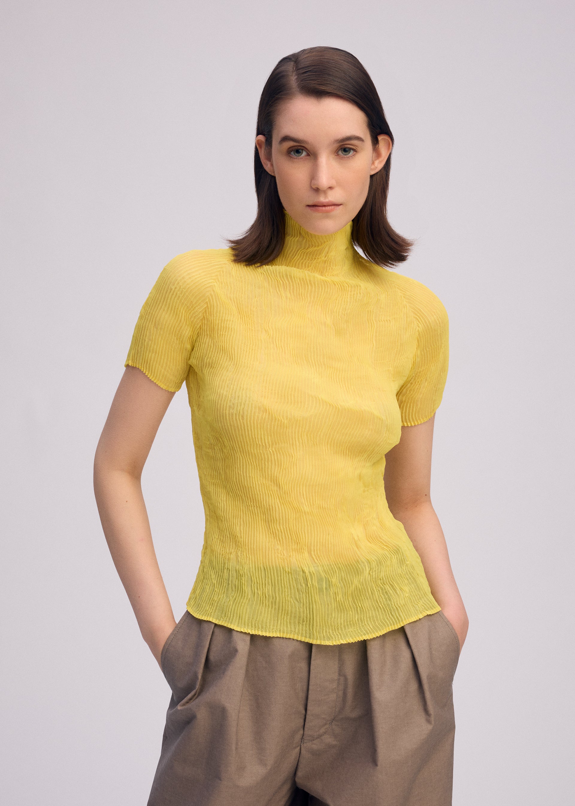CHIFFON TWIST 3 Top Light Grey