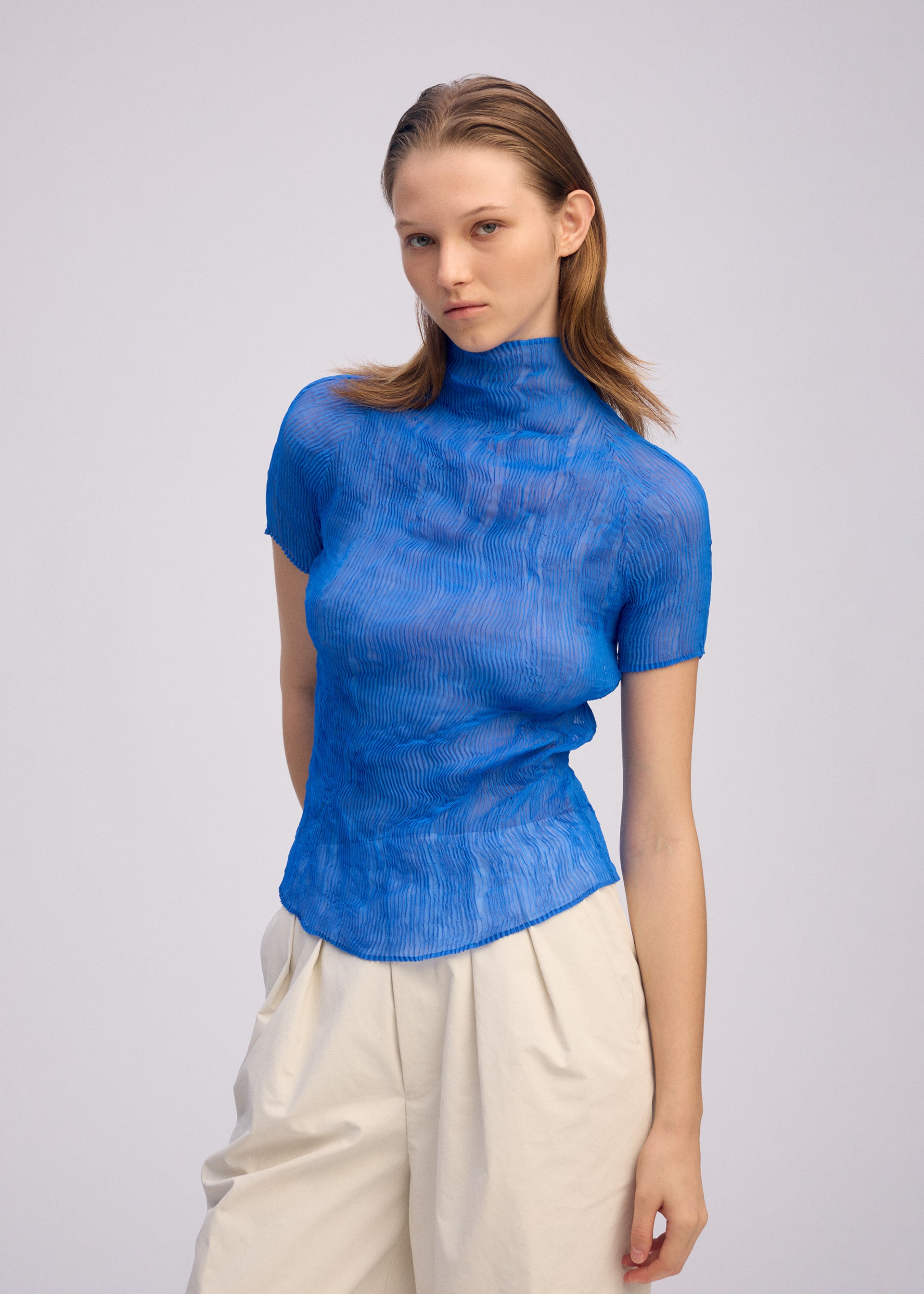CHIFFON TWIST 3 Top Light Grey