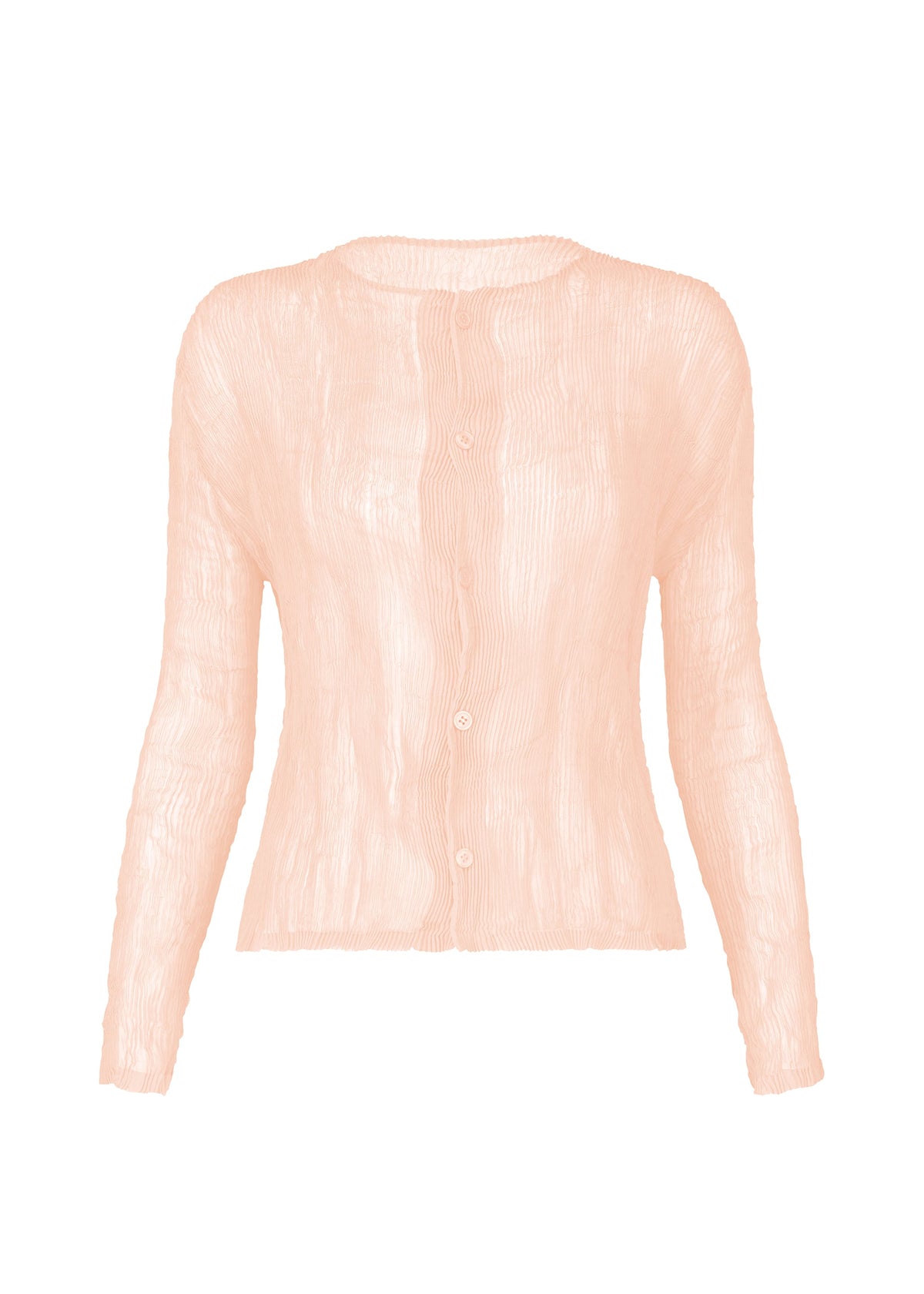 A product shot of the ISSEY MIYAKE CHIFFON TWIST 2 shirt in light pink (21).