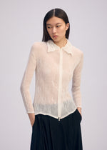CHIFFON TWIST BK/WT-66 Cardigan Black