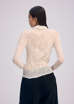 CHIFFON TWIST BK/WT-66 Cardigan Black