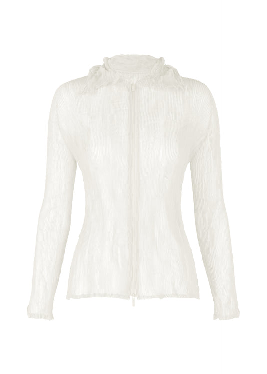 CHIFFON TWIST BK/WT-66 Cardigan White