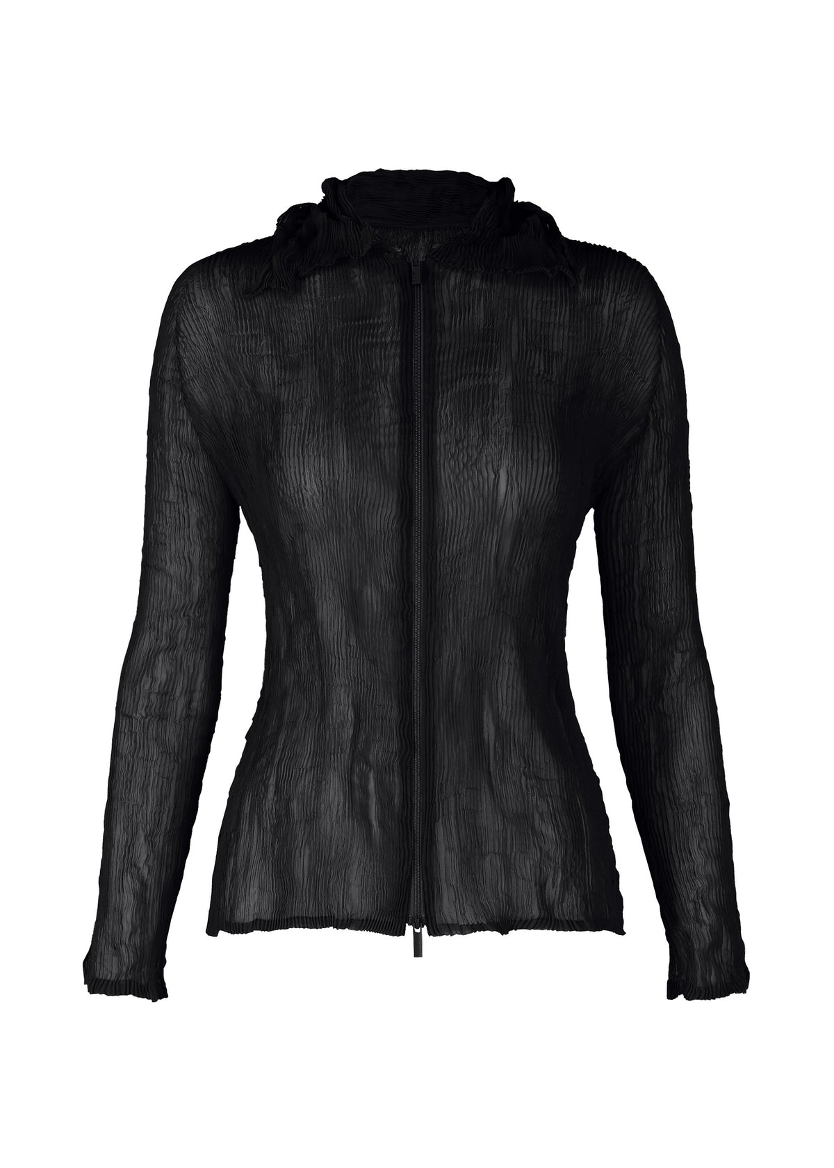 CHIFFON TWIST BK/WT-66 Cardigan Black