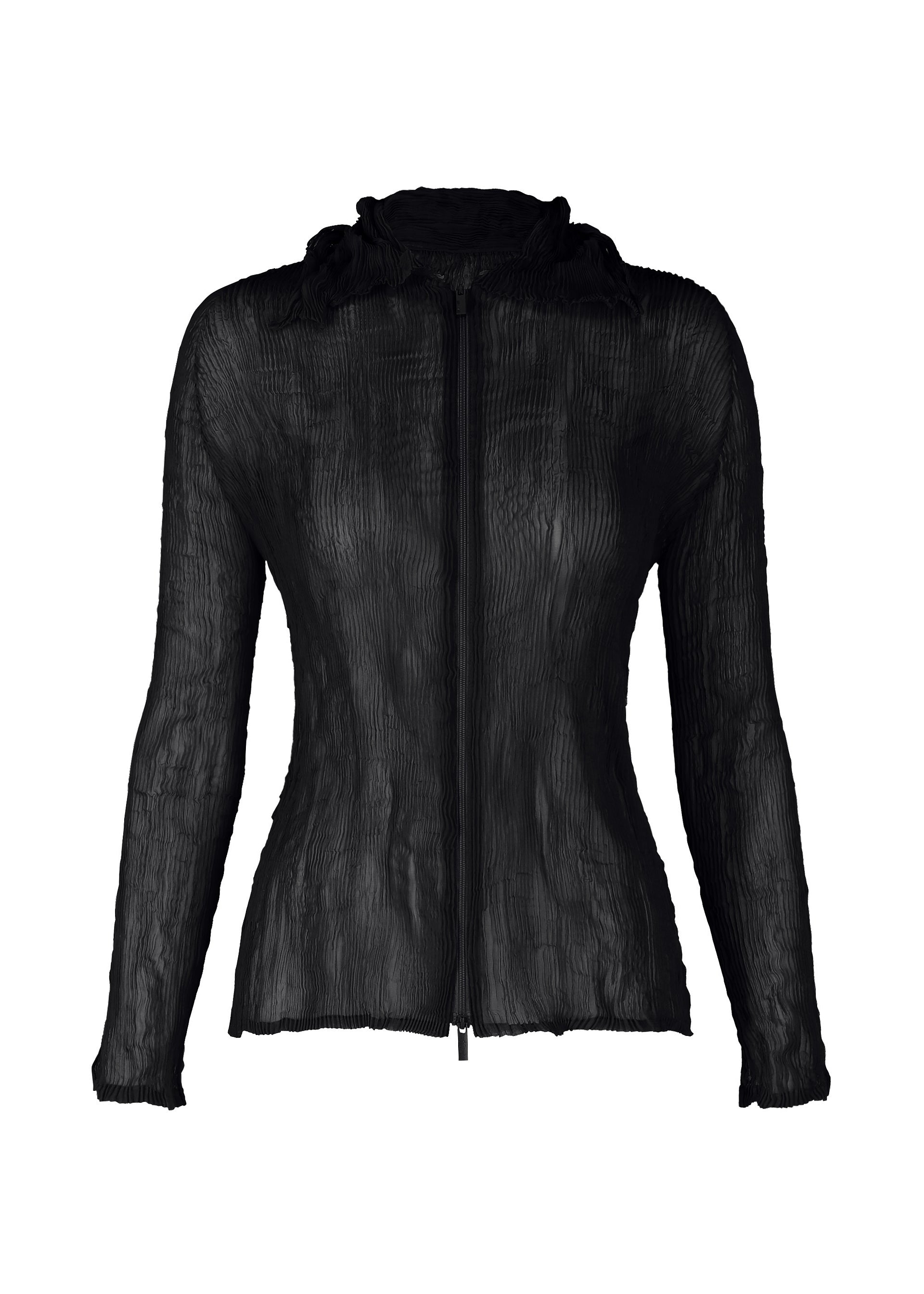 CHIFFON TWIST BK/WT-66 Cardigan Black