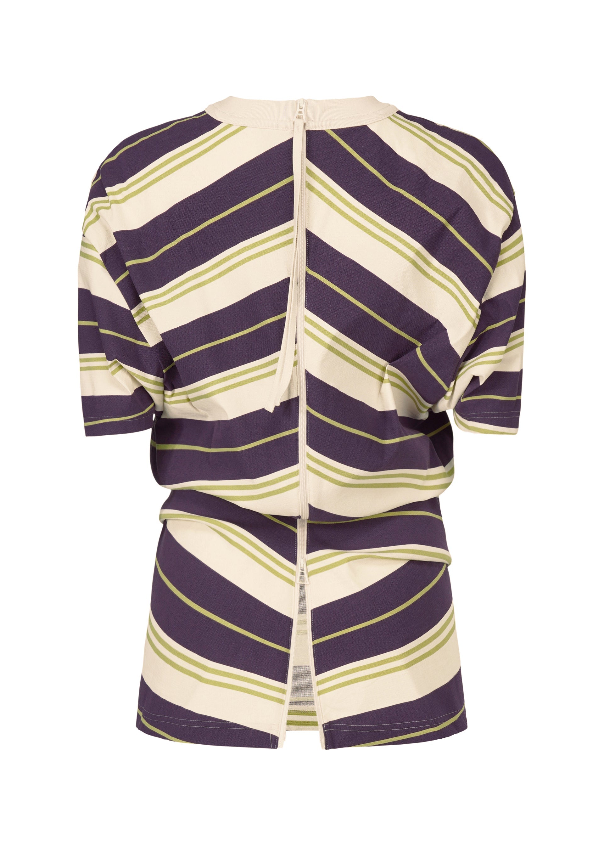 A detail shot of the ISSEY MIYAKE GENERIC WEAR STRIPES shirt.
