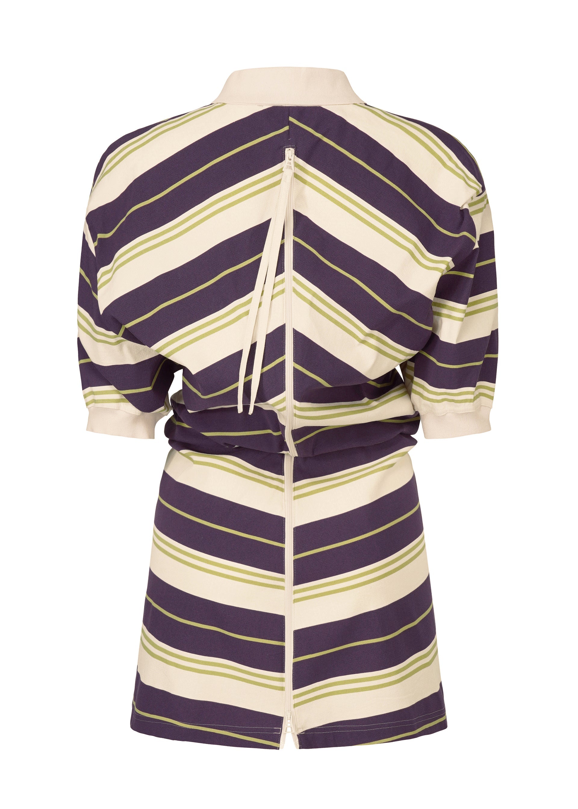 A detail shot of the ISSEY MIYAKE GENERIC WEAR STRIPES shirt.