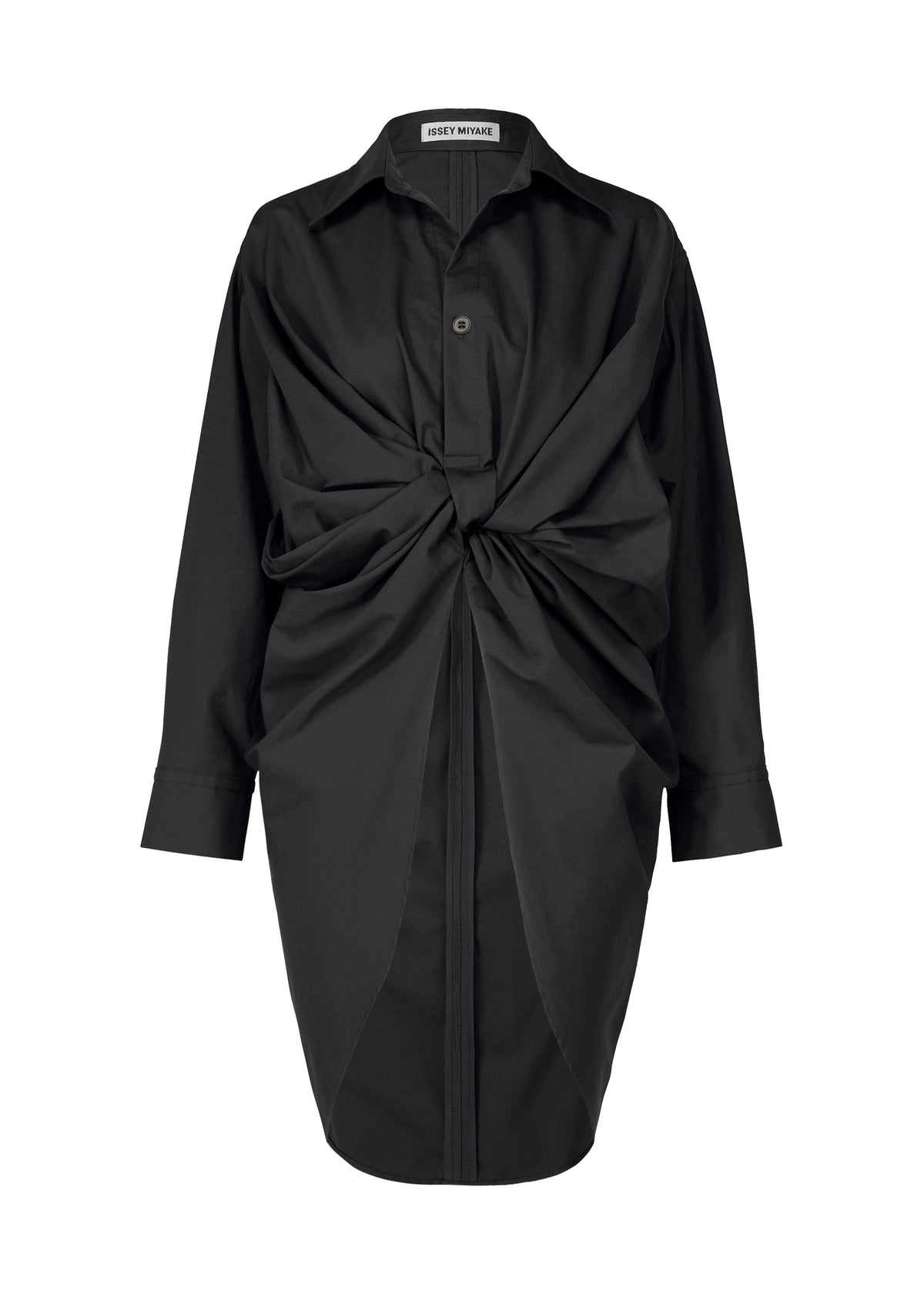 A product shot of the ISSEY MIYAKE TWISTED DRAPE shirt in black (15).