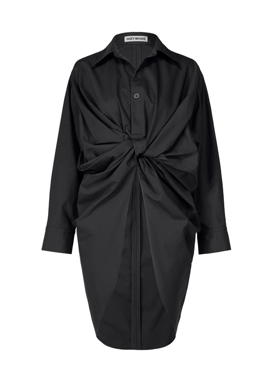 A product shot of the ISSEY MIYAKE TWISTED DRAPE shirt in black (15).