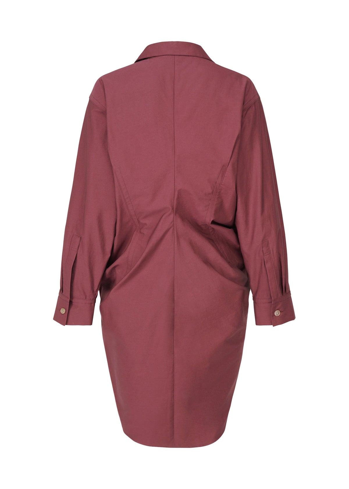 A detail shot of the ISSEY MIYAKE TWISTED DRAPE shirt.