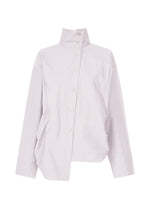 A product shot of the ISSEY MIYAKE TWISTED DRAPE shirt in light grey (11).
