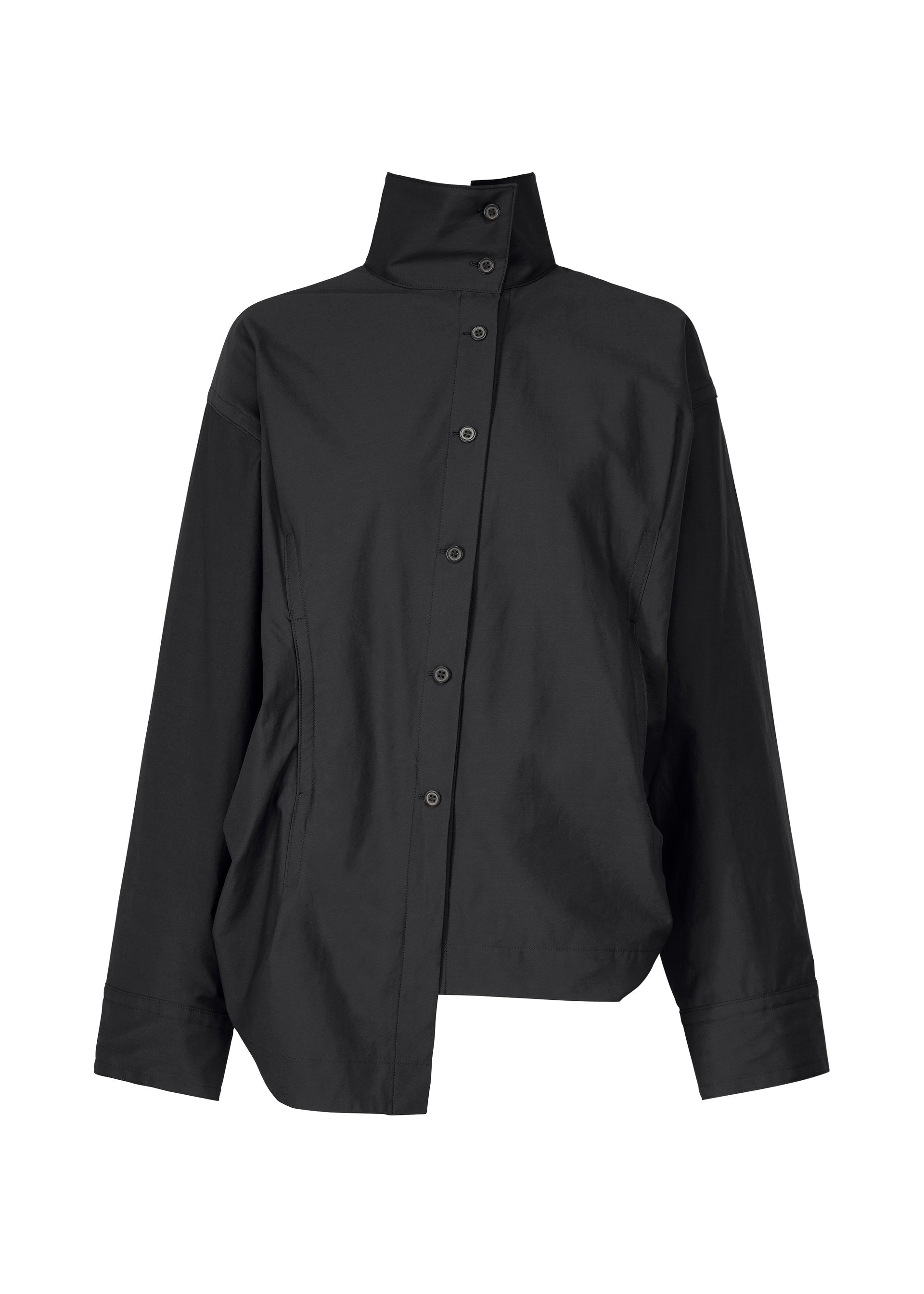 A product shot of the ISSEY MIYAKE TWISTED DRAPE shirt in black (15).