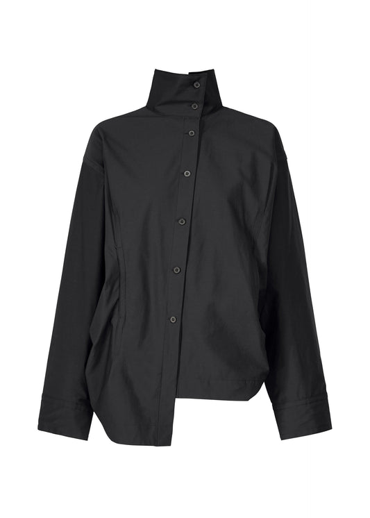 A product shot of the ISSEY MIYAKE TWISTED DRAPE shirt in black (15).