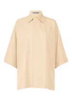 A product shot of the ISSEY MIYAKE LOOPED shirt in egg beige (49).