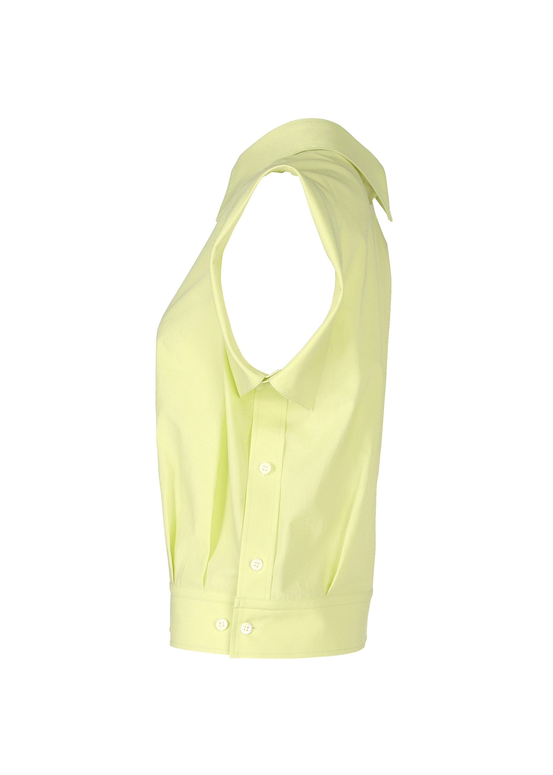 A detail shot of the ISSEY MIYAKE ODD SHIRT 2 shirt.
