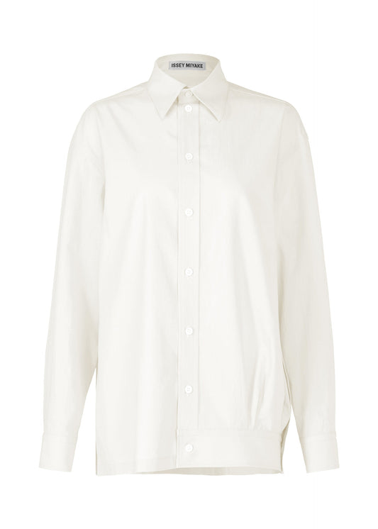 A product shot of the ISSEY MIYAKE ODD SHIRT 2 shirt in white (01).
