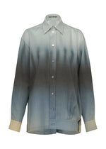 A product shot of the ISSEY MIYAKE PLUMAGE shirt in starling.