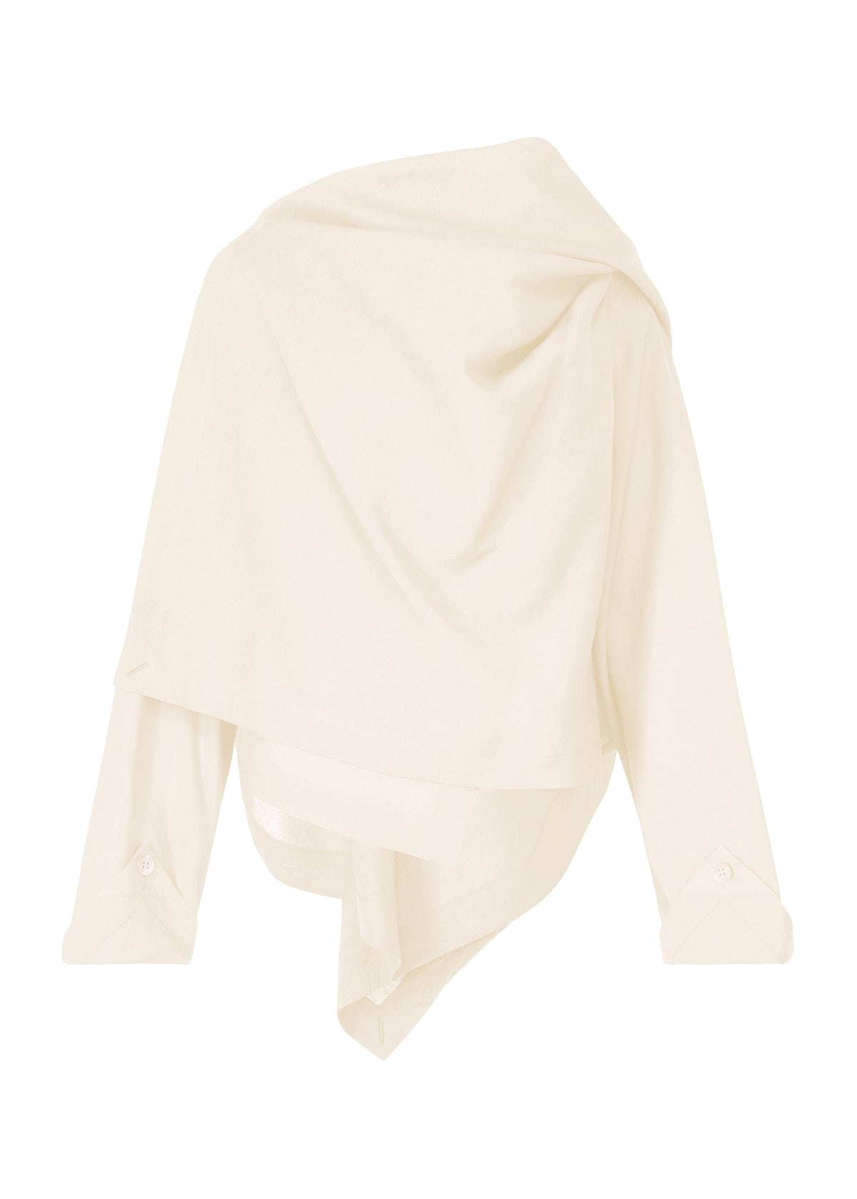 A product shot of the ISSEY MIYAKE ALL SQUARES top in white (01).