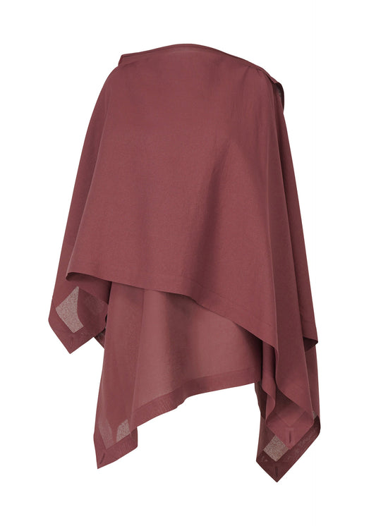 A product shot of the ISSEY MIYAKE ALL SQUARES top in burgundy (85).