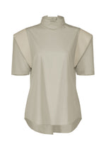 A product shot of the ISSEY MIYAKE MUTE shirt in light gray.