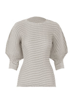 A product shot of the ISSEY MIYAKE SLEEK PLEATS shirt in light gray.