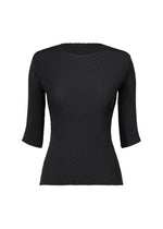 A product shot of the ISSEY MIYAKE RHOMBUS PLEATS shirt in black (15).